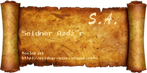 Seidner Azár névjegykártya